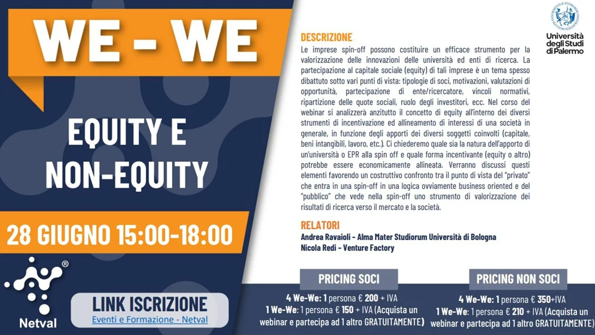 WE-WE - "Equity e non-Equity"