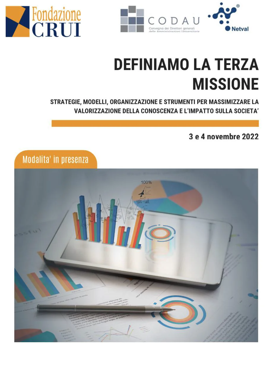 “Definiamo la Terza Missione”: ritorna in presenza il corso CRUI-CODAU di Netval.